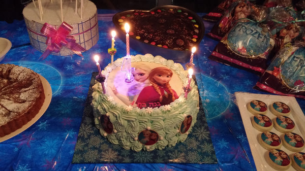 עוגת יום הולדת אנה ואלזה